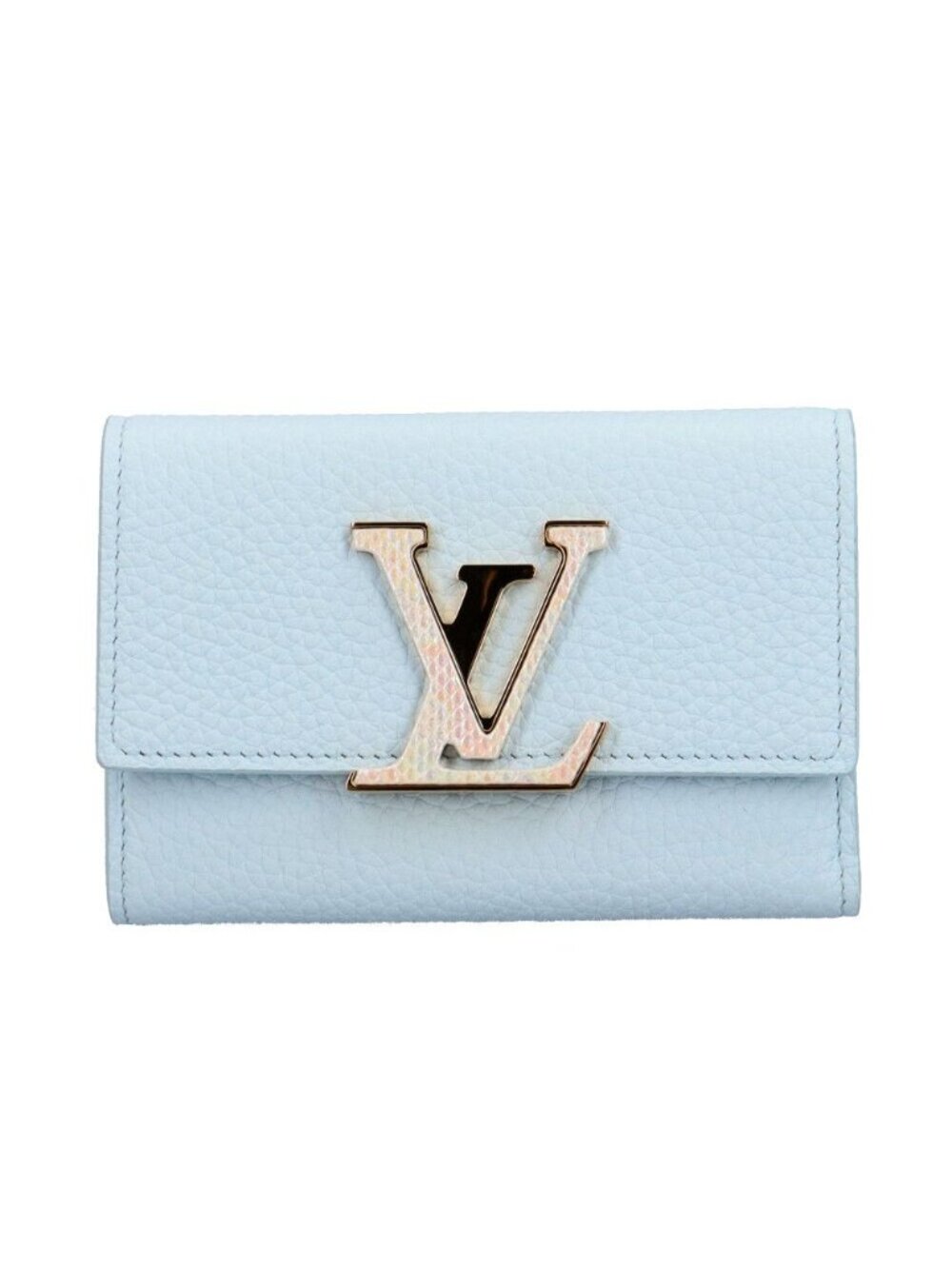 Louis Vuitton Portefeuille Capucines Compact Taurillon Trifold Wallet Leather